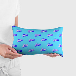 Подушка-антистресс Синий логотип Кен - паттерн, цвет: 3D-принт — фото 2