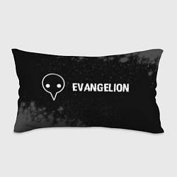 Подушка-антистресс Evangelion glitch на темном фоне: надпись и символ, цвет: 3D-принт