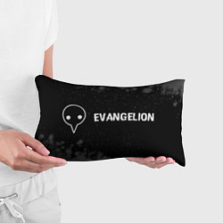 Подушка-антистресс Evangelion glitch на темном фоне: надпись и символ, цвет: 3D-принт — фото 2
