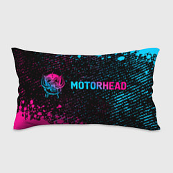 Подушка-антистресс Motorhead - neon gradient: надпись и символ, цвет: 3D-принт