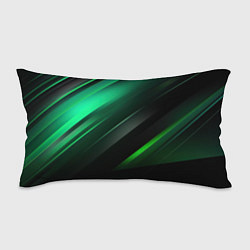 Подушка-антистресс Black green abstract, цвет: 3D-принт