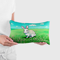 Подушка-антистресс Заяц на лугу рисунок, цвет: 3D-принт — фото 2