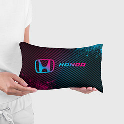 Подушка-антистресс Honda - neon gradient: надпись и символ, цвет: 3D-принт — фото 2