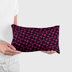 Подушка-антистресс Барби паттерн черно-розовый, цвет: 3D-принт — фото 2