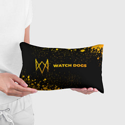 Подушка-антистресс Watch Dogs - gold gradient: надпись и символ, цвет: 3D-принт — фото 2