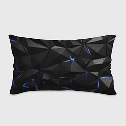 Подушка-антистресс Черные плиты с синим свечением, цвет: 3D-принт