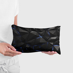 Подушка-антистресс Черные плиты с синим свечением, цвет: 3D-принт — фото 2