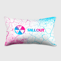 Подушка-антистресс Fallout neon gradient style: надпись и символ, цвет: 3D-принт