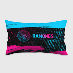 Подушка-антистресс Ramones - neon gradient: надпись и символ, цвет: 3D-принт