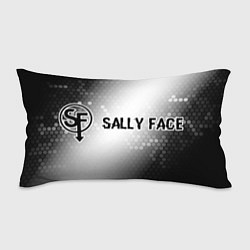Подушка-антистресс Sally Face glitch на светлом фоне: надпись и симво, цвет: 3D-принт