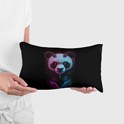 Подушка-антистресс Панда в стиле киберпанк, цвет: 3D-принт — фото 2