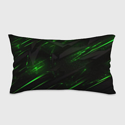 Подушка-антистресс Dark black green abstract, цвет: 3D-принт