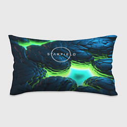 Подушка-антистресс Starfield blue green logo, цвет: 3D-принт