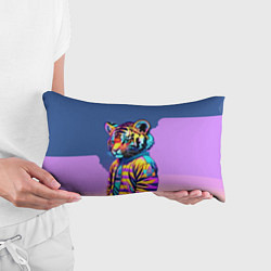 Подушка-антистресс Cool tiger cub - pop art, цвет: 3D-принт — фото 2