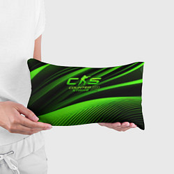 Подушка-антистресс CS2 Counter strike green logo, цвет: 3D-принт — фото 2