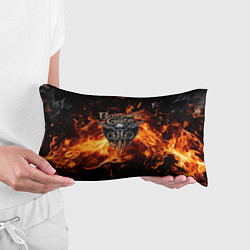 Подушка-антистресс Baldurs Gate 3 fire logo, цвет: 3D-принт — фото 2