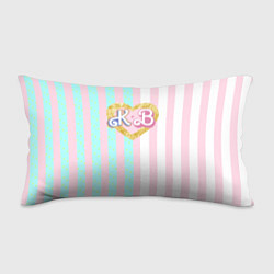 Подушка-антистресс Кен плюс Барби: сплит розовых и голубых полосок, цвет: 3D-принт