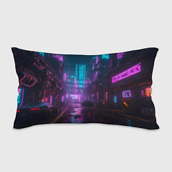 Подушка-антистресс Неоновый город киберпанк, цвет: 3D-принт