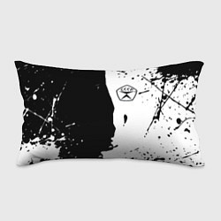 Подушка-антистресс Ссср знак качества - краски брызг чёрно-белых, цвет: 3D-принт
