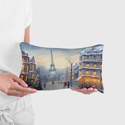 Подушка-антистресс Новогодний Париж, цвет: 3D-принт — фото 2