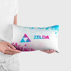 Подушка-антистресс Zelda neon gradient style по-горизонтали, цвет: 3D-принт — фото 2