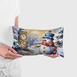 Подушка-антистресс Снеговик новый год, цвет: 3D-принт — фото 2