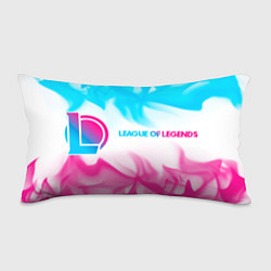 Подушка-антистресс League of Legends neon gradient style по-горизонта, цвет: 3D-принт