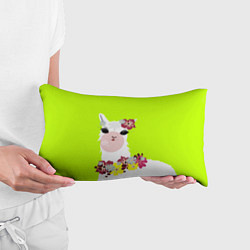 Подушка-антистресс Лама - альпака в венке, цвет: 3D-принт — фото 2