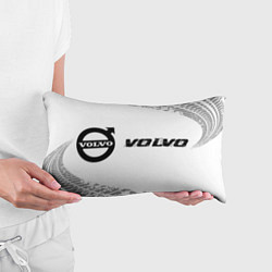 Подушка-антистресс Volvo speed на светлом фоне со следами шин по-гори, цвет: 3D-принт — фото 2
