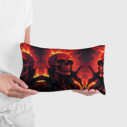 Подушка-антистресс Череп в огне, цвет: 3D-принт — фото 2
