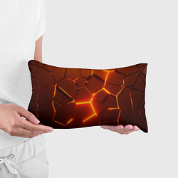 Подушка-антистресс Плиты абстрактные огненные, цвет: 3D-принт — фото 2