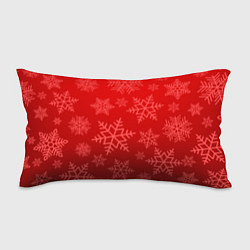 Подушка-антистресс Красные снежинки, цвет: 3D-принт