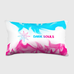 Подушка-антистресс Dark Souls neon gradient style по-горизонтали, цвет: 3D-принт