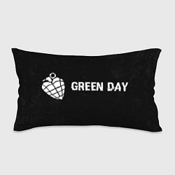 Подушка-антистресс Green Day glitch на темном фоне по-горизонтали, цвет: 3D-принт