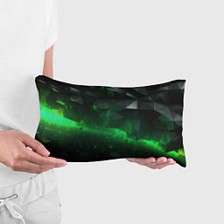 Подушка-антистресс Асимметрия зеленого узора, цвет: 3D-принт — фото 2