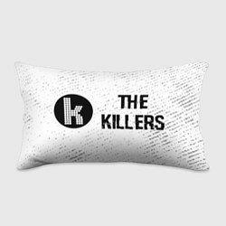 Подушка-антистресс The Killers glitch на светлом фоне по-горизонтали, цвет: 3D-принт