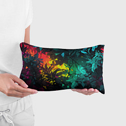 Подушка-антистресс Яркие разноцветные абстрактные листья, цвет: 3D-принт — фото 2