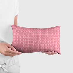 Подушка-антистресс Белые узоры на розовом, цвет: 3D-принт — фото 2