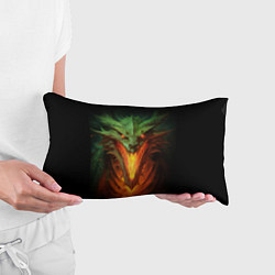 Подушка-антистресс Зеленый огнедышащий дракон, цвет: 3D-принт — фото 2