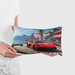 Подушка-антистресс GTA 6 red auto, цвет: 3D-принт — фото 2
