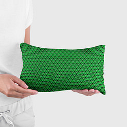 Подушка-антистресс Зелёные и чёрные треугольники, цвет: 3D-принт — фото 2