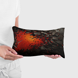 Подушка-антистресс Черные камни на красном взрыв, цвет: 3D-принт — фото 2
