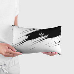 Подушка-антистресс Mercedes benz краски чернобелая геометрия, цвет: 3D-принт — фото 2
