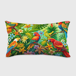 Подушка-антистресс Попугаи - экзотические птицы, цвет: 3D-принт