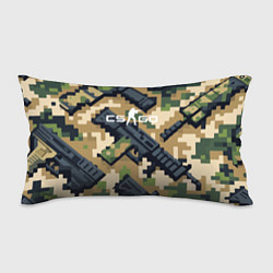 Подушка-антистресс Counter Strike - pixel military pattern, цвет: 3D-принт