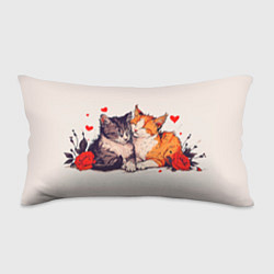 Подушка-антистресс Влюбленные коты 14 февраля, цвет: 3D-принт