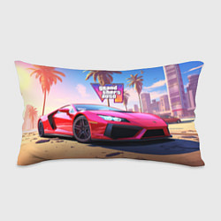 Подушка-антистресс GTA 6 logo auto style, цвет: 3D-принт