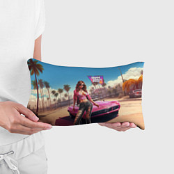 Подушка-антистресс GTA 6 girl logo, цвет: 3D-принт — фото 2