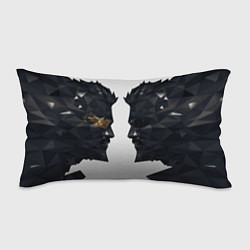 Подушка-антистресс Адам Дженсен в отражении deus ex, цвет: 3D-принт