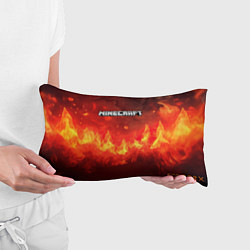 Подушка-антистресс Minecraft logo fire, цвет: 3D-принт — фото 2